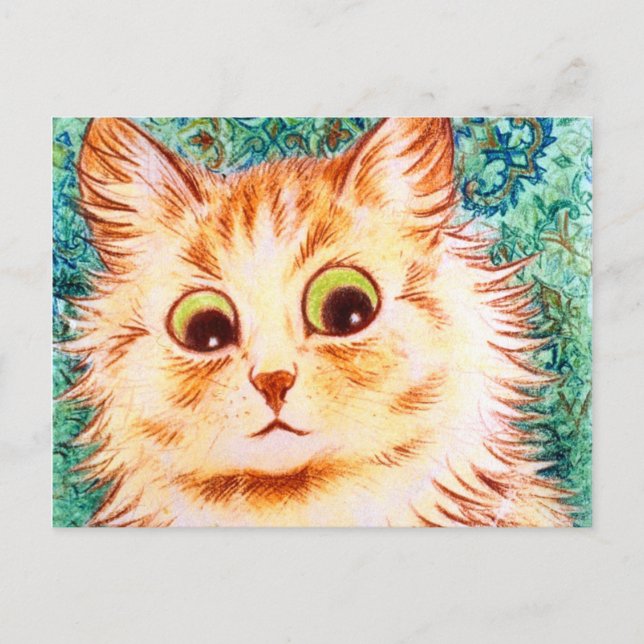 Postal Gato Vintage Kaleidoscope De Louis Wain (Anverso)