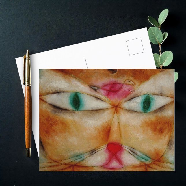 Postal Gato y ave, Paul Klee, (Subido por el creador)