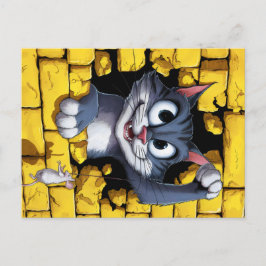 Postal Gato y ratón.