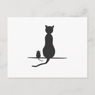 Postal gato y ratón