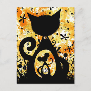 Postal gato y ratón