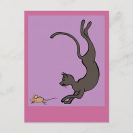 Postal gato y ratón