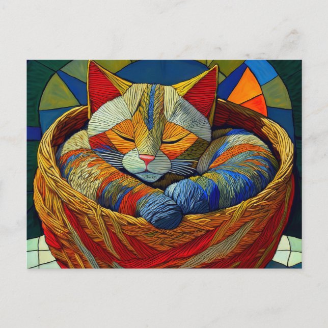 Postal Gato Yarn de AI (Anverso)