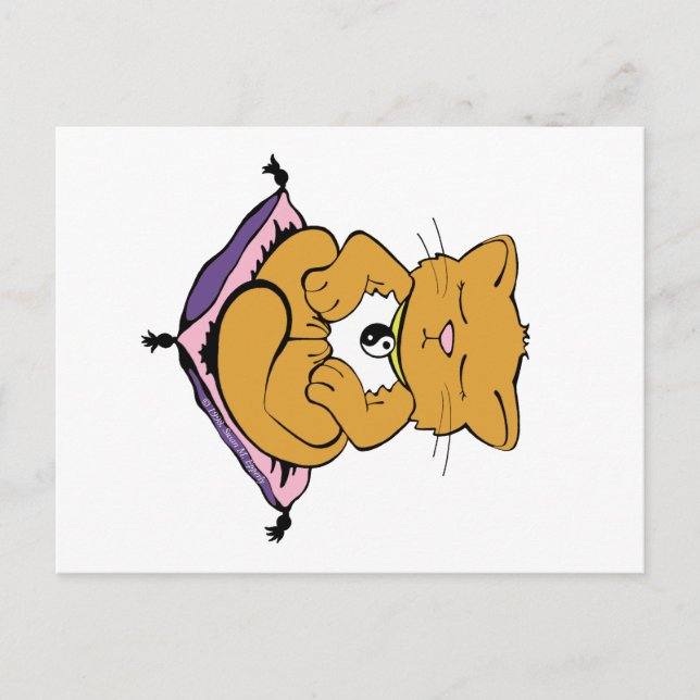 Postal Gato Zen (Anverso)