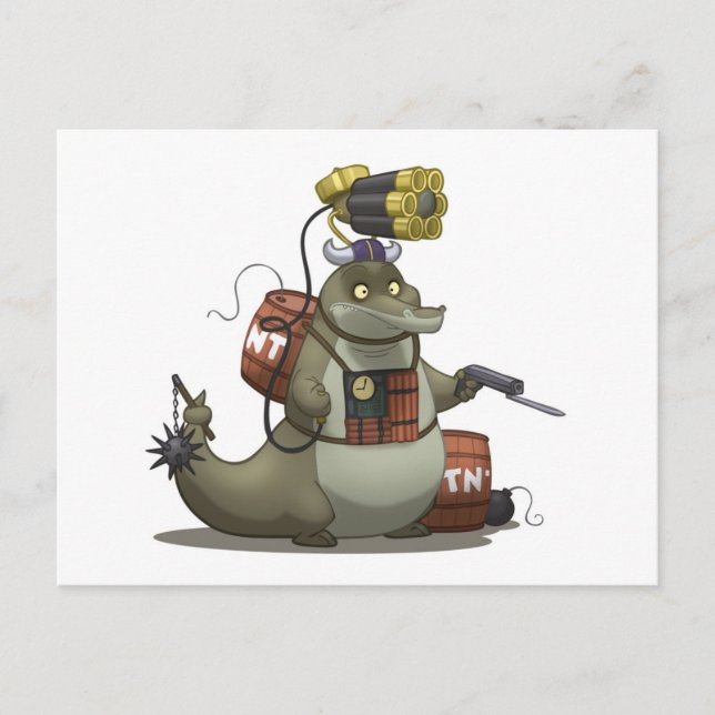 Postal Gator de batalla (Anverso)