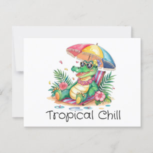 Postal Gator de relajación de la píldora tropical