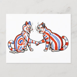 Postal Gatos a rayas, Louis Wain,