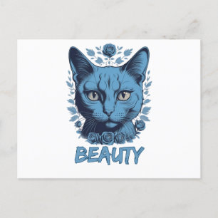 Postal gatos amantes de la belleza de gatos