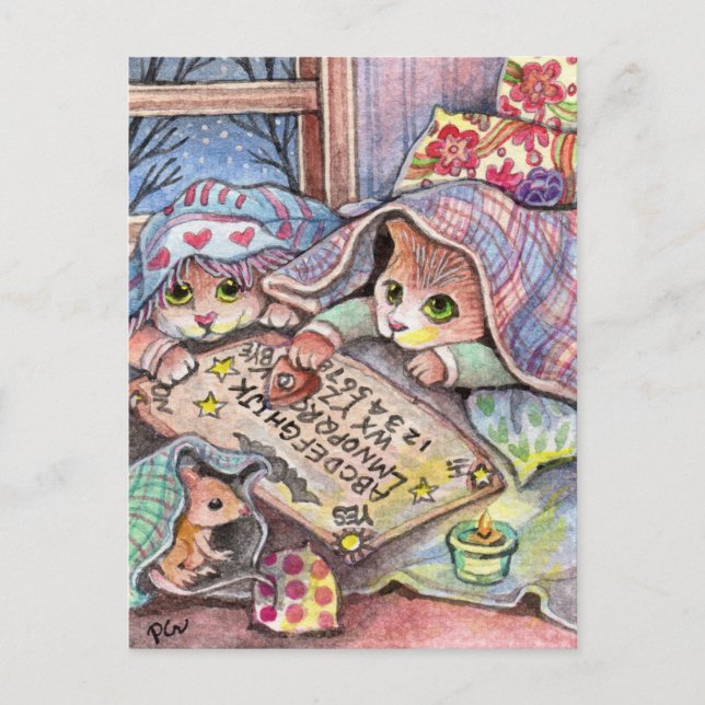 Postal Gatos atemorizantes (Anverso)
