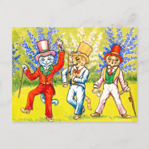 Postal Gatos bailando