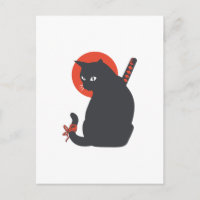 Gatos como guerrero Samurai - Elegir color de fond