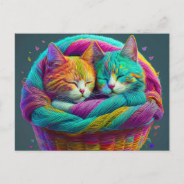 Postal Gatos con hilo de IA