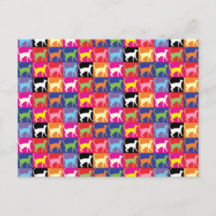 Postal Gatos de arte pop
