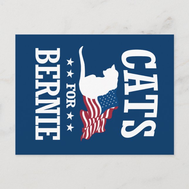 POSTAL GATOS DE BERNIE SANDERS (Anverso)