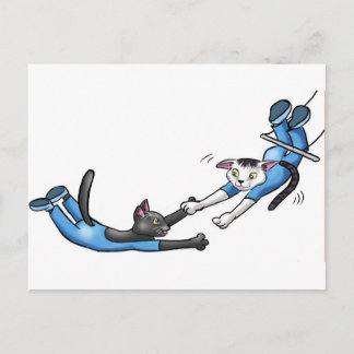 Postal Gatos de Circus Trapeze