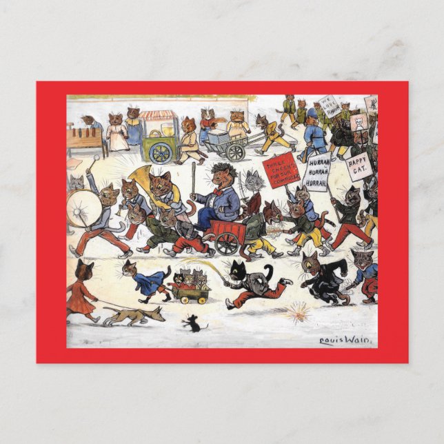 Postal Gatos de Louis Wain 2 (Anverso)