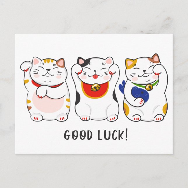 Postal Gatos de Maneki-neko (Anverso)