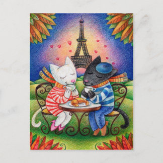 Postal Gatos de París