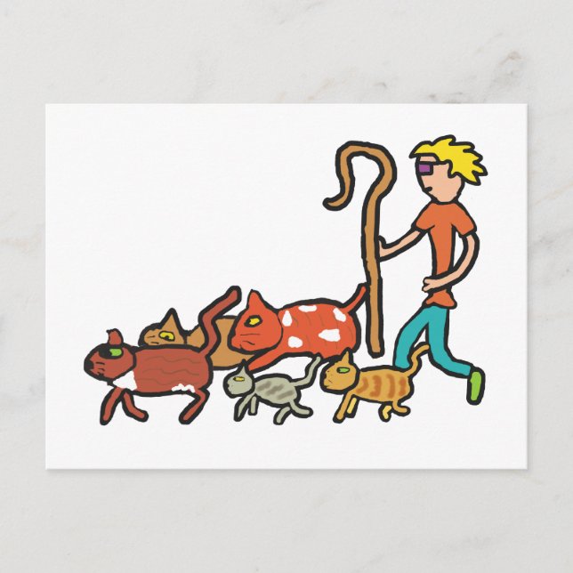 Postal Gatos de rebaño (Anverso)