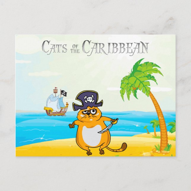 Postal Gatos del Caribe (Anverso)