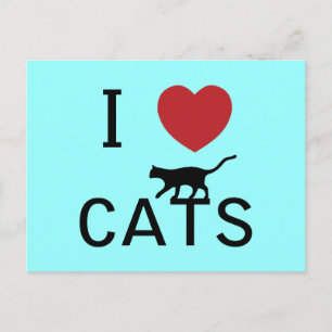 Postal gatos del corazón