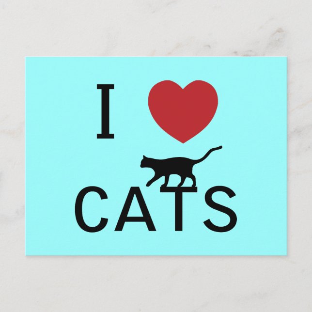 Postal gatos del corazón (Anverso)