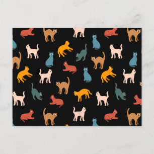 Postal Gatos en negro