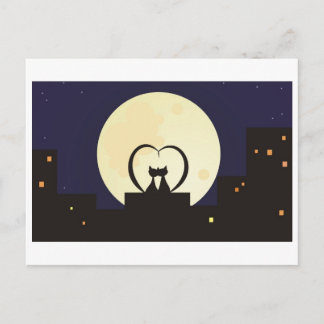 Postal gatos enamorados