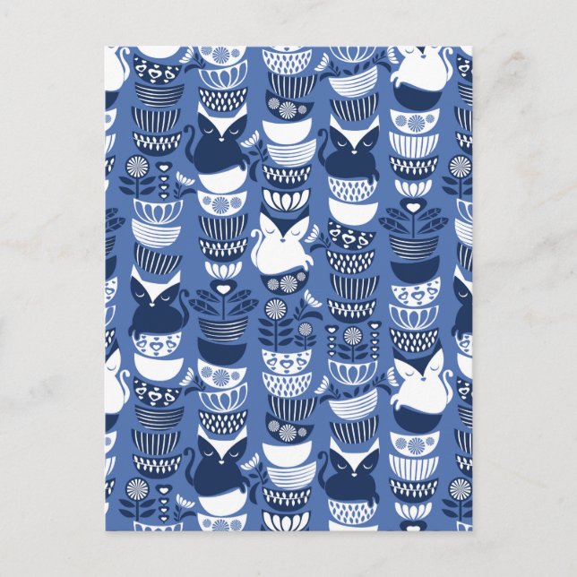 Postal Gatos folclóricos suecos I (Anverso)