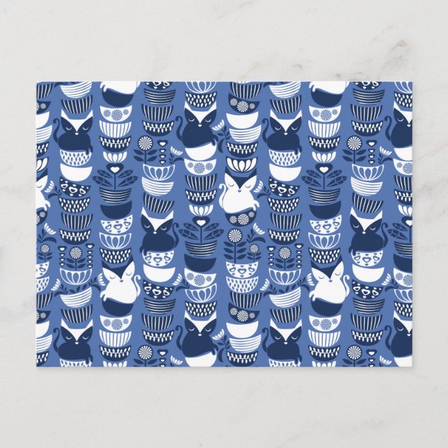 Postal Gatos folclóricos suecos I (Anverso)