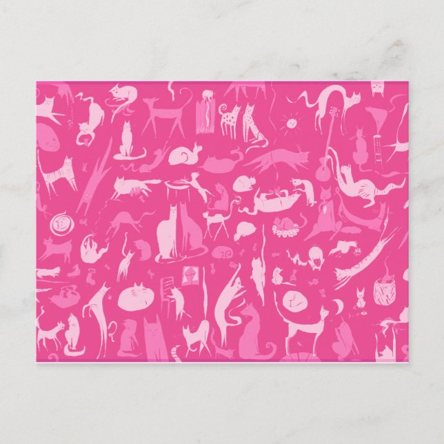 Postal ¡Gatos! ¡Gatos! ¡Gatos! (Anverso)