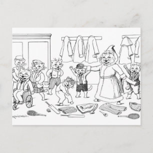 Postal Gatos (imágenes colorantes), Louis Wain