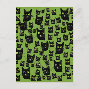 Postal Gatos negros fantasmales