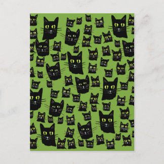 Postal Gatos negros fantasmales