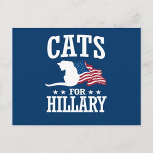 POSTAL GATOS PARA HILLARY