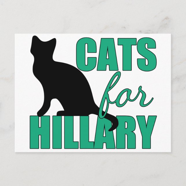 Postal Gatos para Hillary (Anverso)