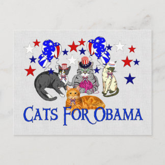 POSTAL GATOS PARA OBAMA