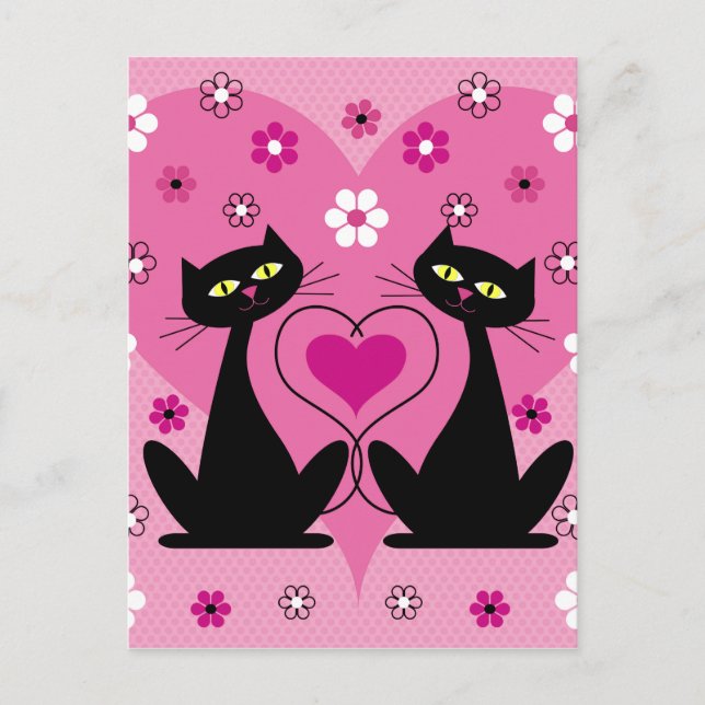 Postal Gatos preciosos (Anverso)