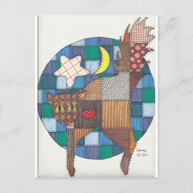 Postal Gatos - Quillado (Anverso)