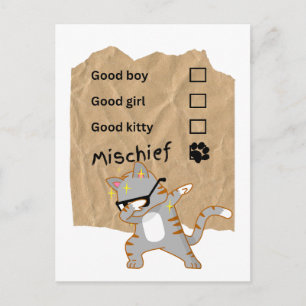 Postal Gatos traviesos