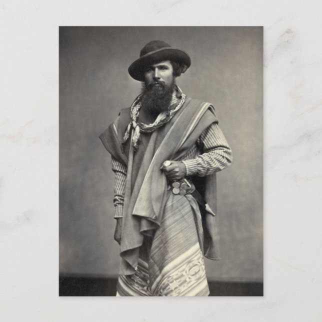 Postal Gaucho de la República Argentina 1868 (Anverso)