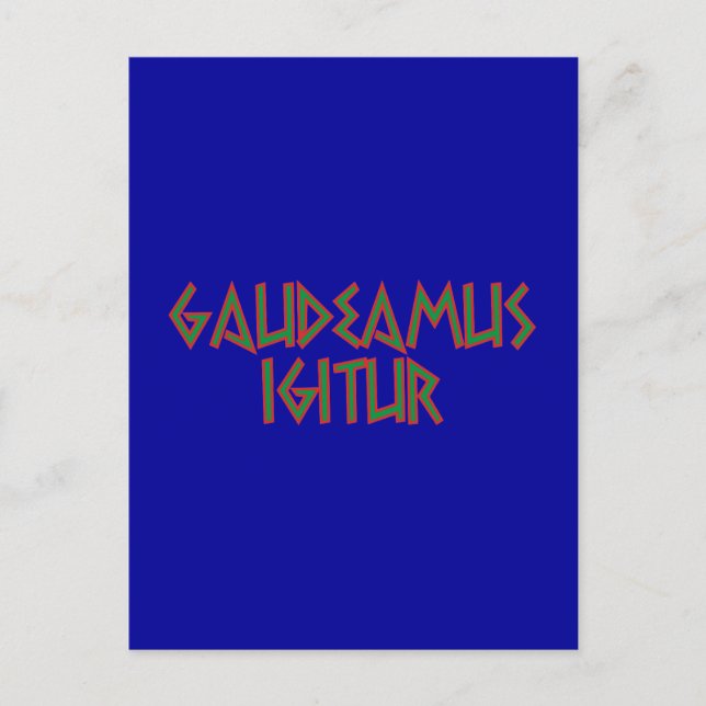 Postal gaudeamus igitur Latein latin (Anverso)