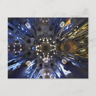 Postal Gaudi. Sagrada Familia. Visión.
