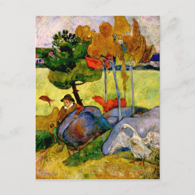 Postal Gauguin - Breton Boy en un paisaje (Anverso)