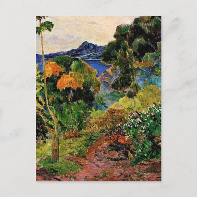 Postal Gauguin - Paisaje de Martinica (Anverso)