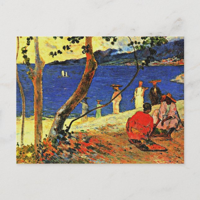 Postal Gauguin - Una costa (Anverso)