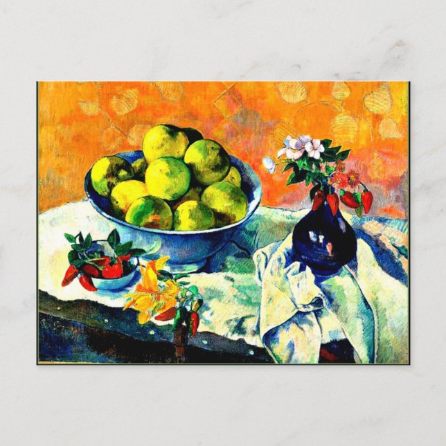 Postal Gauguin - Vida fija con pomelo (Anverso)