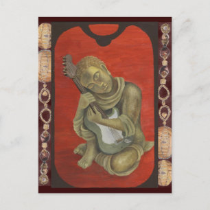Postal Gautama y su guitarra