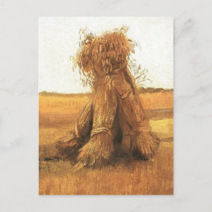 Postal Gavillas de Trigo en un Campo, van Gogh