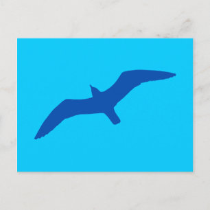 Postal Gaviota azul acua